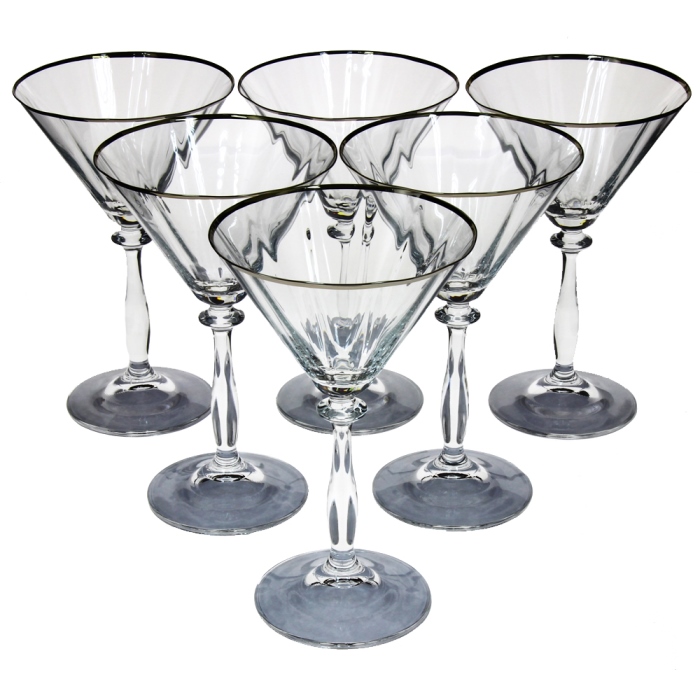 Бокал для мартини 285 мл 6 шт серия Анжела стекло Crystalex Богемия Чехия арт BT03142