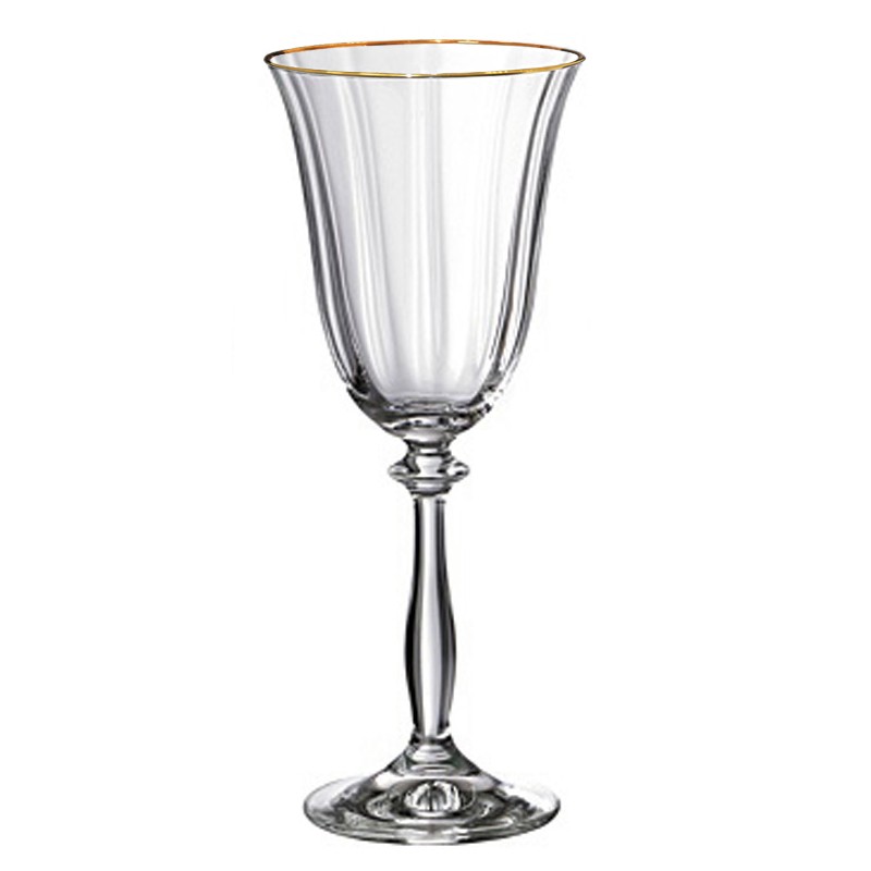 Бокал для вина 250 мл 6 шт серия Анжела стекло Crystalex Богемия Чехия арт BT05586