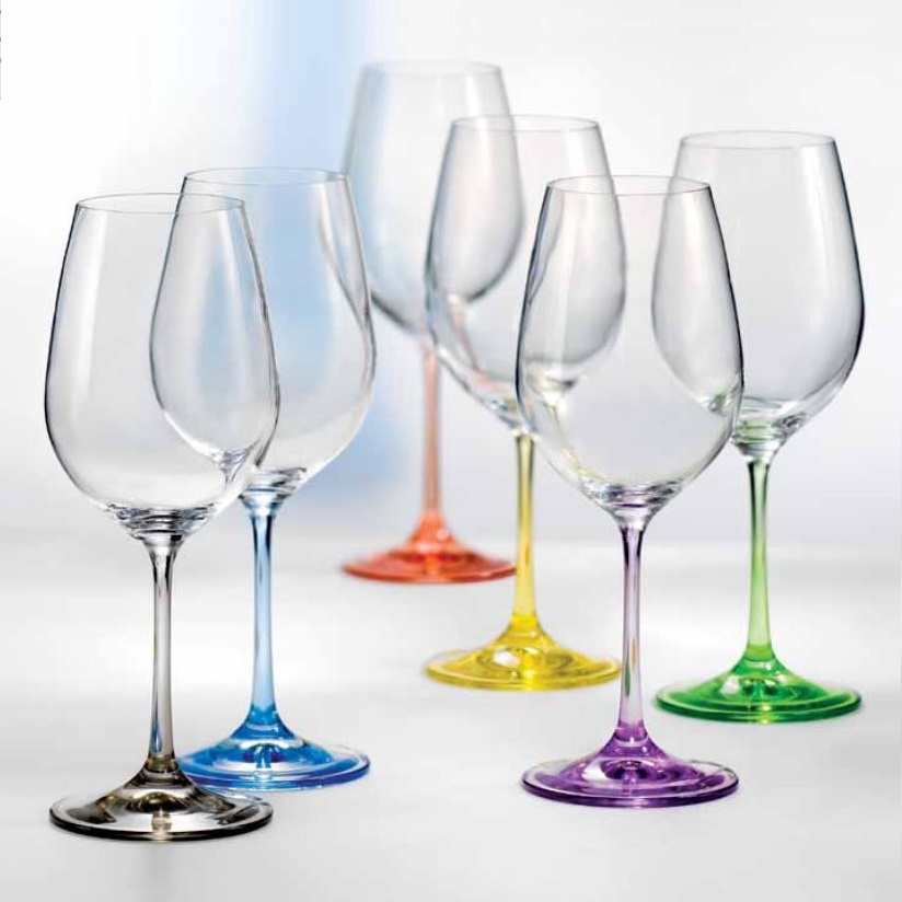 Бокал для вина 250 мл 6 шт серия Виола стекло Crystalex Богемия Чехия арт BT71360