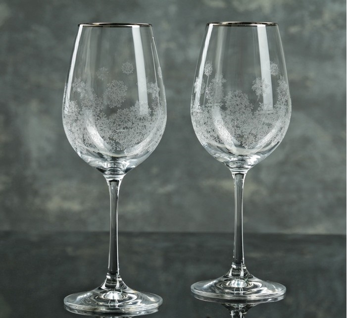 Бокал для вина 350 мл 2 шт серия Виола стекло Crystalex Богемия Чехия арт BT73369