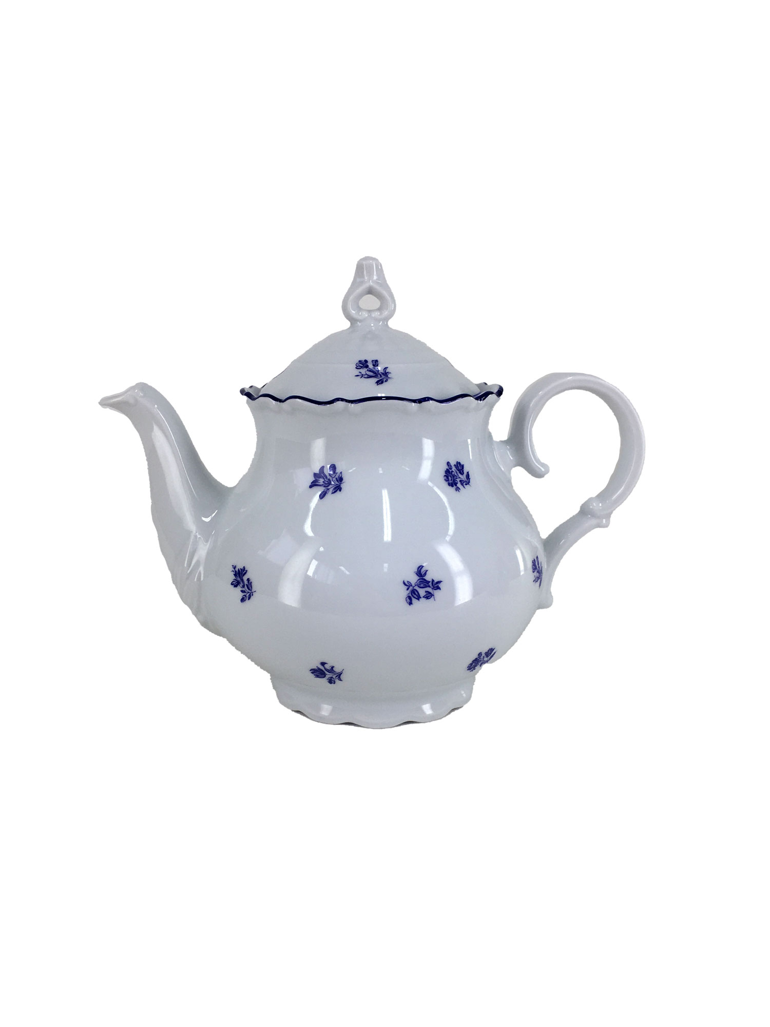 Чайник 1,20 л с крышкой Офелия декор Мелкие синие цветы