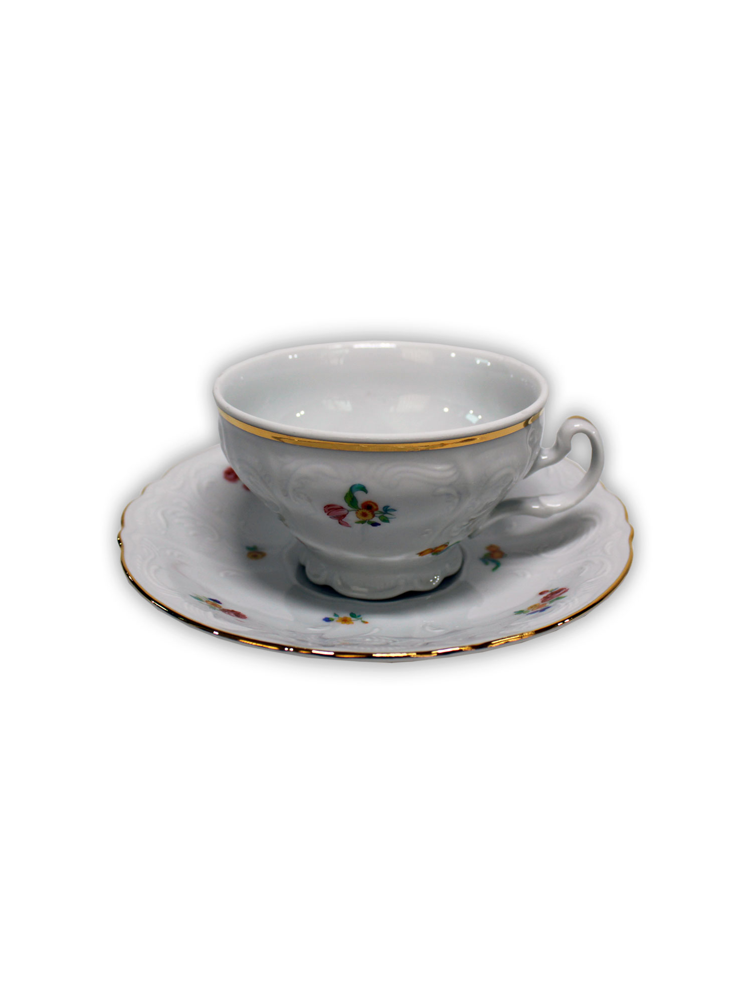 Чашка с блюдцем 155 мм низкая, Бернадот Bernadotte декор Мелкие цветы
