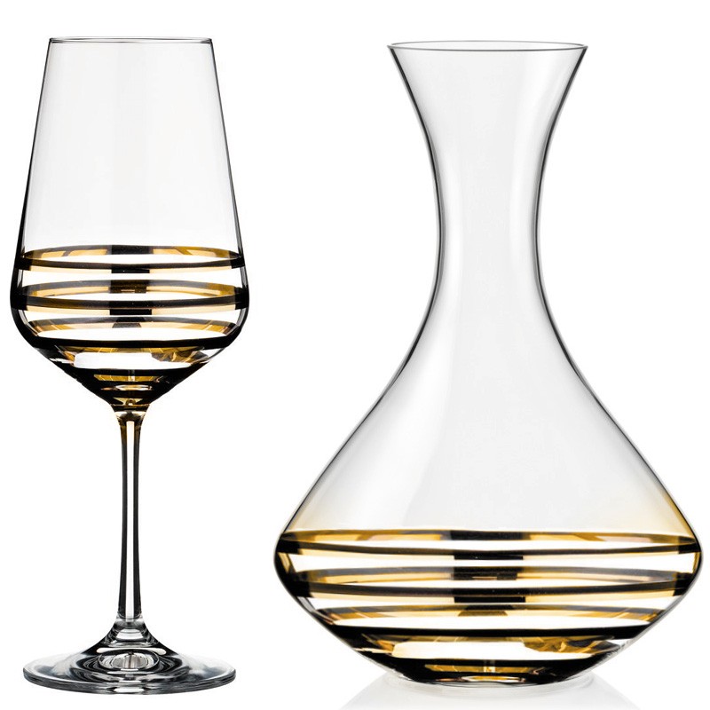 Набор для вина 450 мл 3 пр серия Сандра стекло Crystalex Богемия Чехия арт BT73145