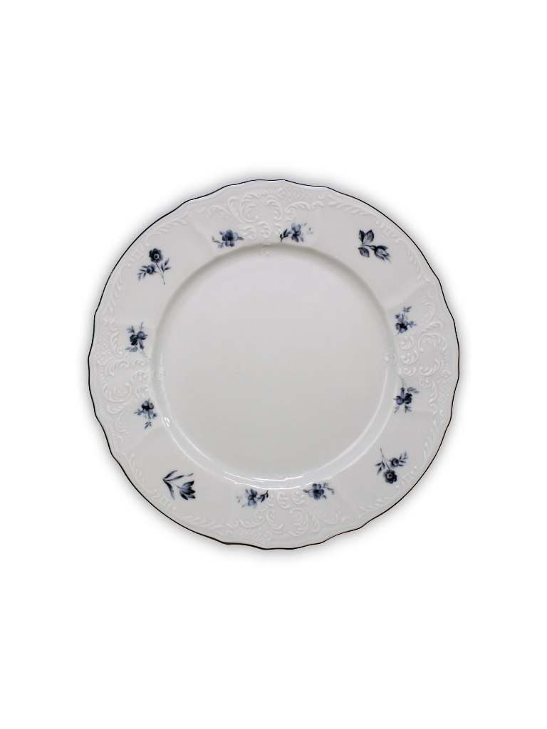 Тарелка десертная 19 см, Бернадот Bernadotte декор Синие мелкие цветы