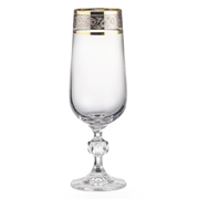 Бокал для шампанского 180 мл 6 шт серия Клаудия стекло Crystalex Богемия Чехия арт BT01659