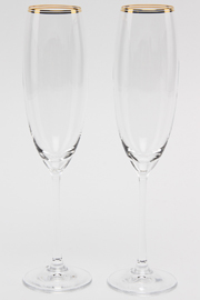 Бокал для шампанского 230 мл 2 шт серия Грандиосо стекло Crystalex Богемия Чехия арт BT10616