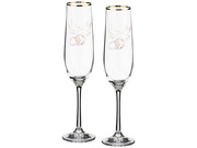 Бокал для шампанского 190 мл 2 шт серия Виола стекло Crystalex Богемия Чехия арт BT73012