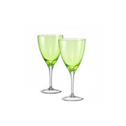 Бокал для вина 250 мл 2 шт зеленый серия Кейт стекло Crystalex Богемия Чехия арт BT72142
