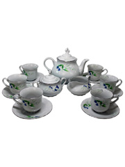Чайный сервиз Констанция на 6 персон 17 предметов декор Ландыши. Фарфор Тхун, Чехия.