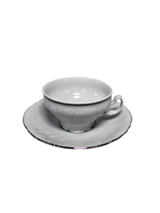 Чашка с блюдцем 155 мм низкая, Бернадот Bernadotte декор Деколь, отводка платина