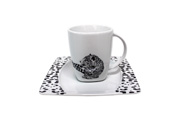 Чашка с блюдцем EYE 160 мм высокая декор Леопард