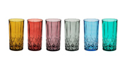 Набор стаканов для воды BRIXTON COLOR 6 цветов 350 мл набор 6 шт серия BRIXTON COLOR хрусталь Crystal BOHEMIA атр bph990